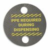 Pig Absorbent Barrel Top Safety Message Mat w Poly Backing, 25PK SGN1210